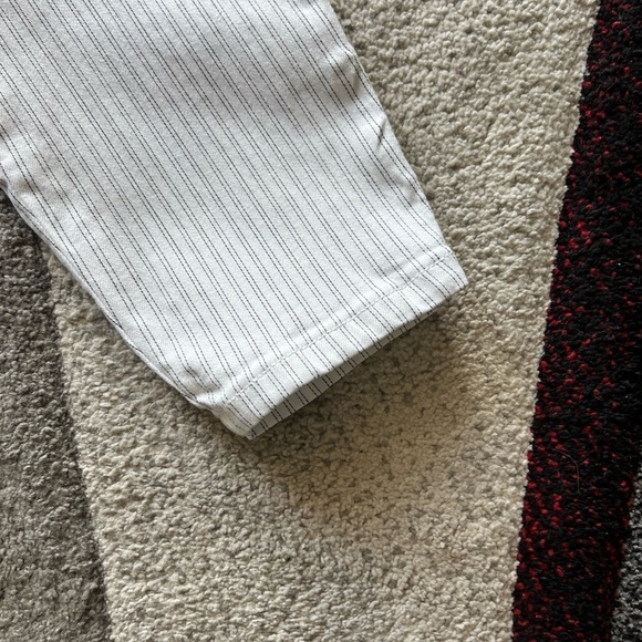 Pilcro And The Letterpress White Striped High Rise Skinny Jeans - Picture 2 of 7